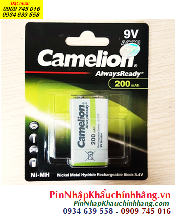 Camelion NH-9V200ARBP1, Pin sạc 9v Camelion NH-9V200ARBP1 AlwaysReady chính hãng /Loại Vỉ 1viên